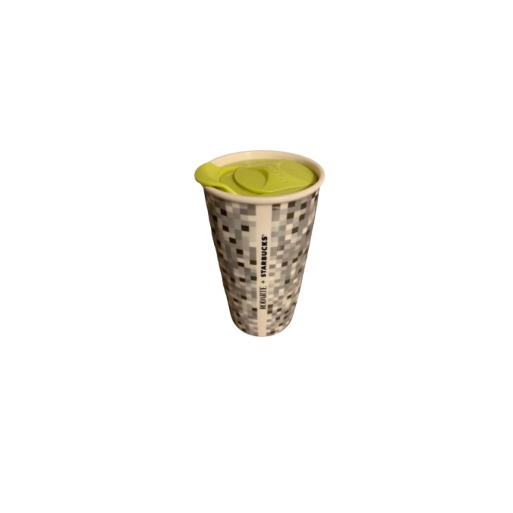 Starbucks x Rodarte Grey and Green Pixelated Ceramic To Go Mug